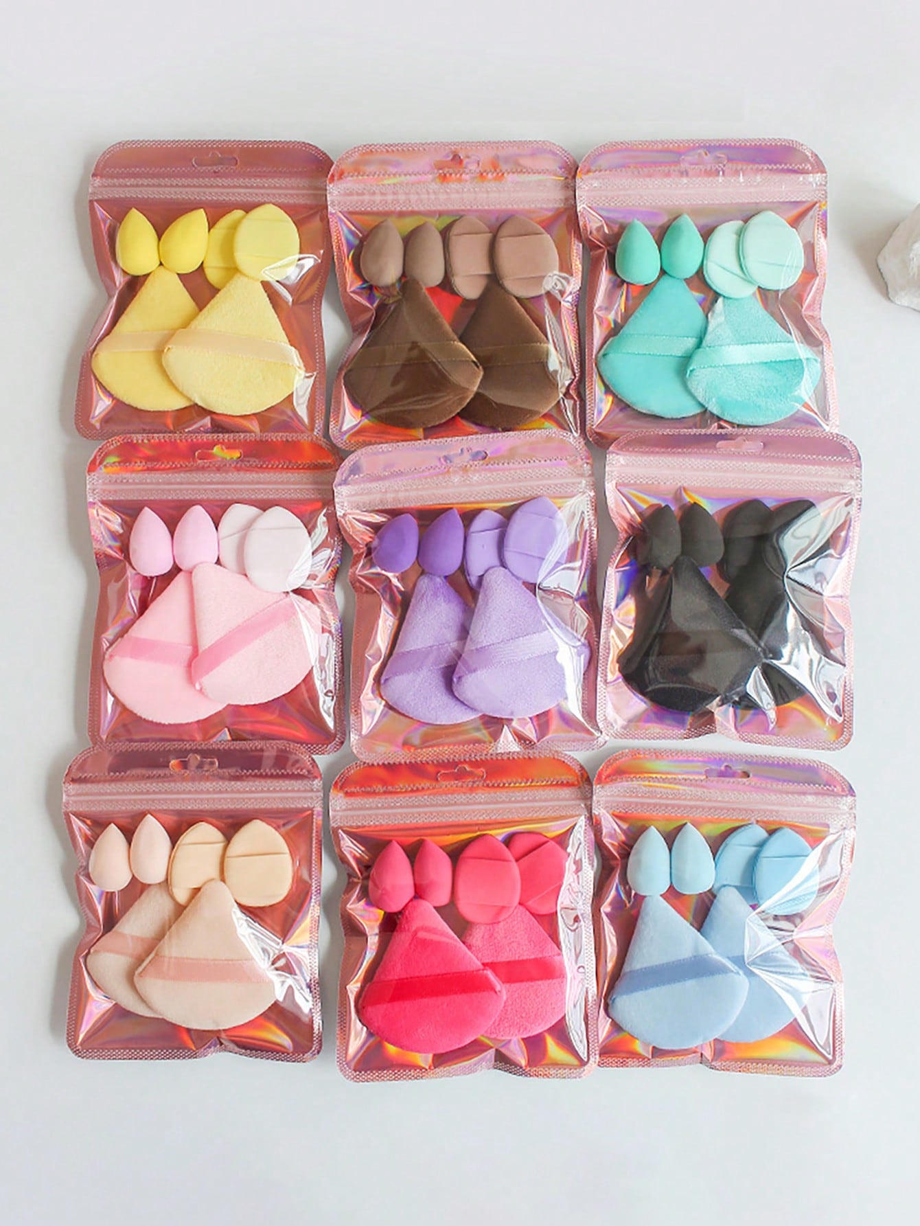 Beauty Makeup Egg - 6 Adet Lazer Çanta Üçgen Pudra