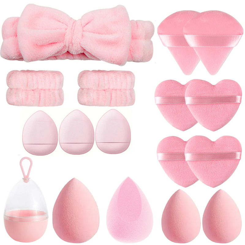 Beauty Makeup Egg - 17 adet makyaj süngeri Blender seti