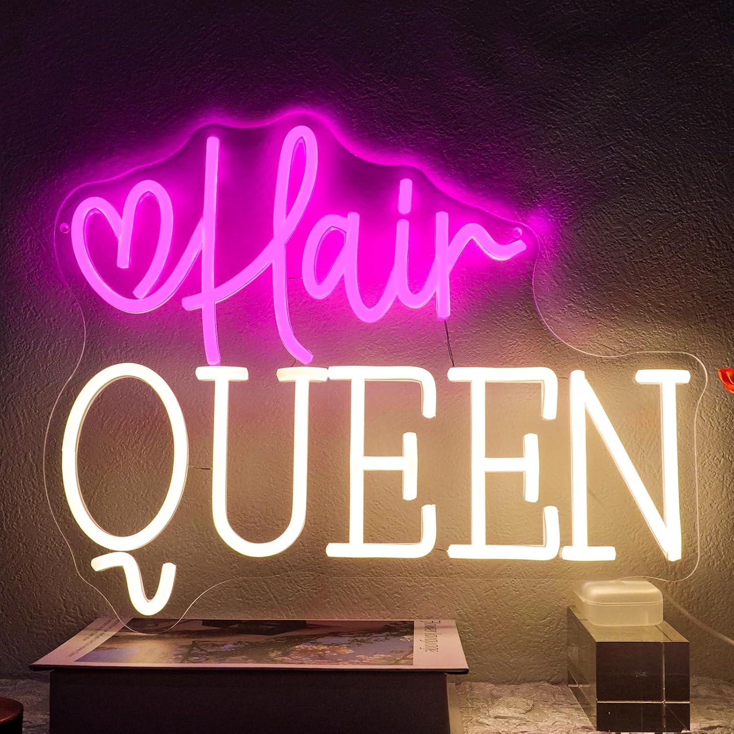 Beauty Queen Makeup Studio - Saç Kraliçesi Neon Tabela Kısılabilir Berber