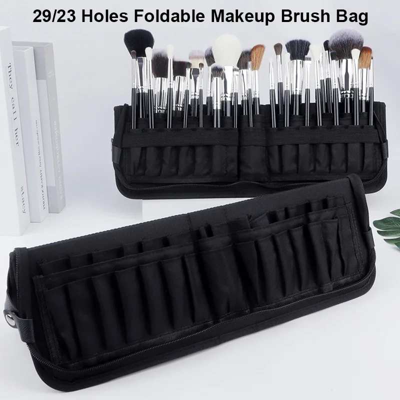 Beauty Bag Makeup - 29/23 Delik Katlanabilir Makyaj Fırça Çantası