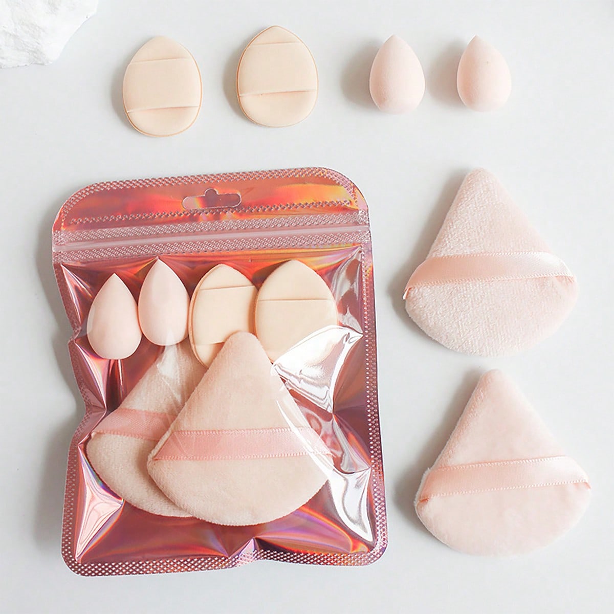 6 Adet Lazer Çanta Üçgen Pudra - Beauty Makeup Egg incelemesi ve fiyatı