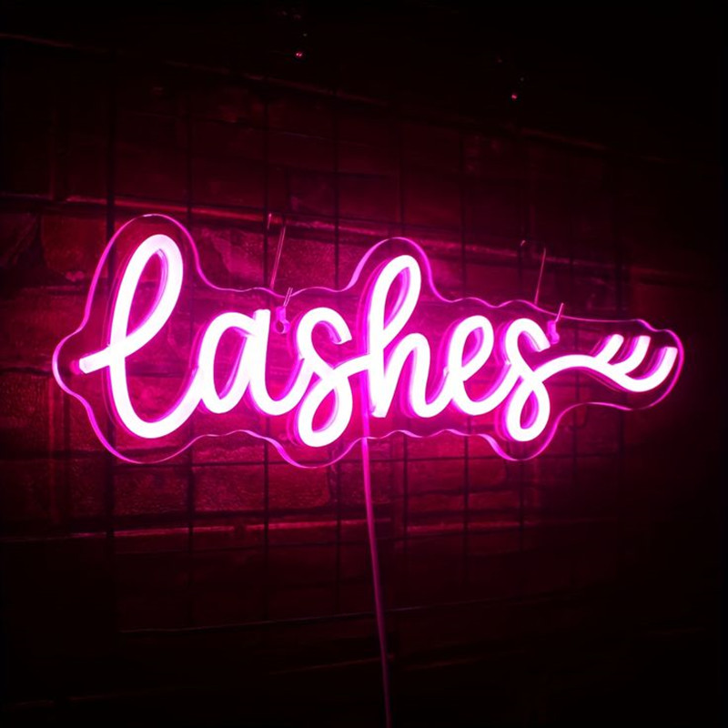 Pembe LED Kirpikler Neon Tabel - Beauty Makeup Studio incelemesi ve fiyatı